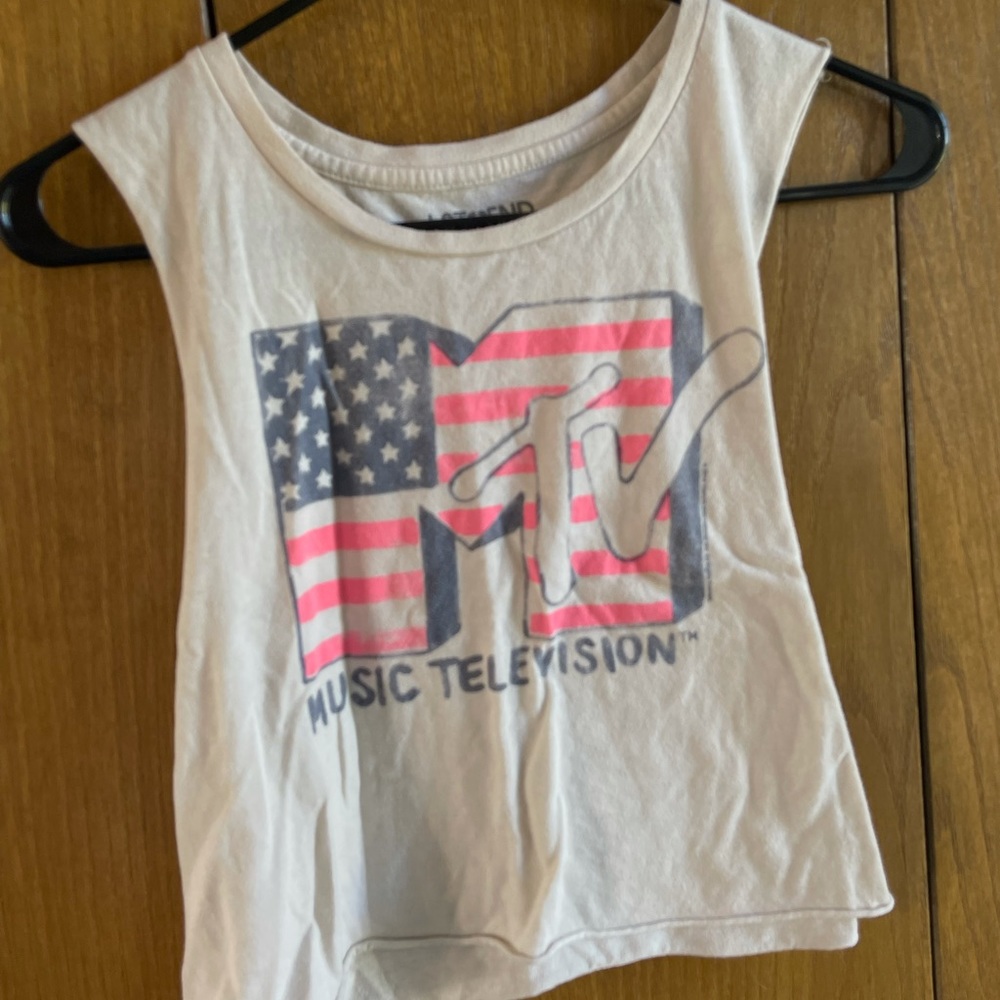 Cream MTV crop top